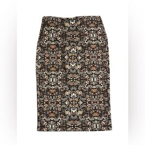 Philosophy Black Patterned Pencil Skirt